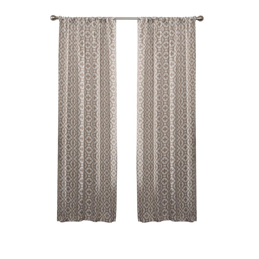 Eclipse Radnor Trellis 63 In Almond Polyester Rod Pocket Room Eclipse Radnor Trellis 63 In Almond Polyester Rod Pocket Room Darkening Single Curtain Panel