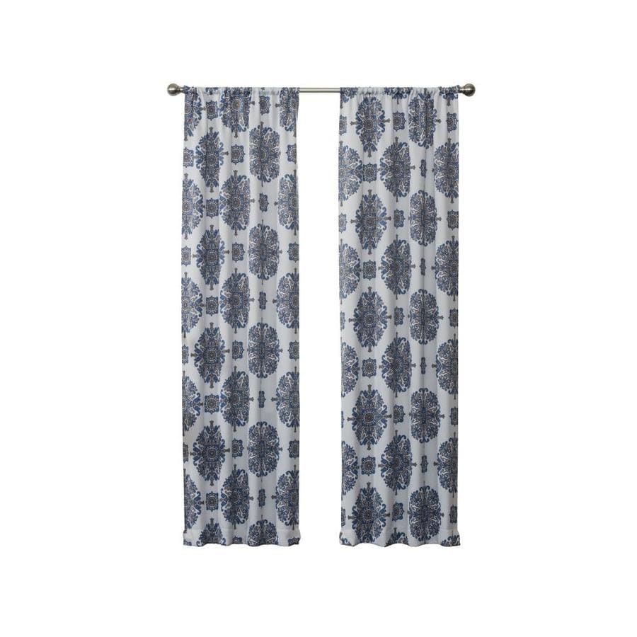 Eclipse Olivia 84 In Navy Polyester Rod Pocket Room Darkening Single Eclipse Olivia 84 In Navy Polyester Rod Pocket Room Darkening Single Curtain Panel