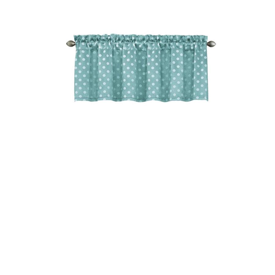 eclipse Kai 18-in Turquoise Polyester Rod Pocket Valance