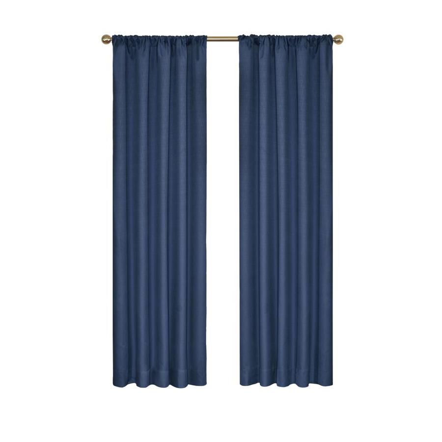 Eclipse Kendall 54 In Denim Polyester Blackout Single Curtain