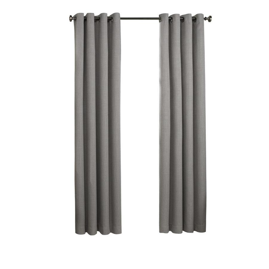 Eclipse Palisade 108 In Grey Polyester Grommet Blackout Thermal Eclipse Palisade 108 In Grey Polyester Grommet Blackout Thermal Lined Single Curtain Panel