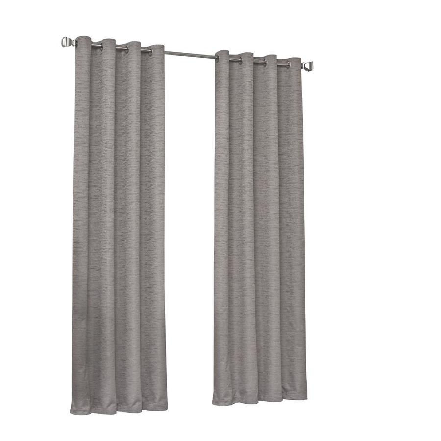 eclipse Randall 84-in Grey Polyester Blackout Thermal Lined Single Curtain Panel