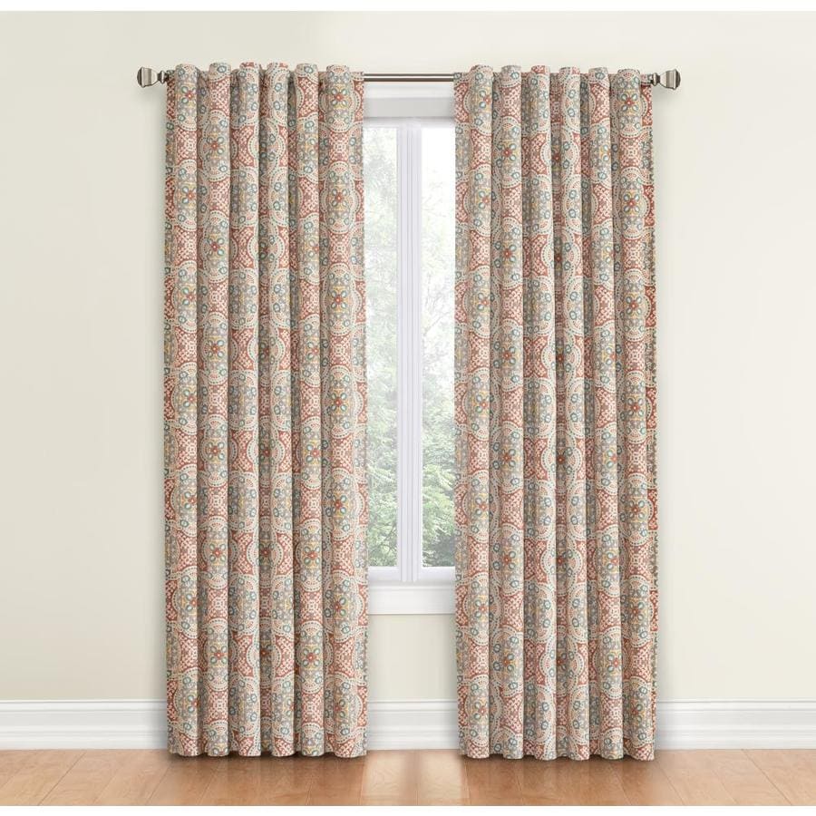 Waverly Astrid 84 In Spice Cotton Single Curtain Panel At Lowes Com