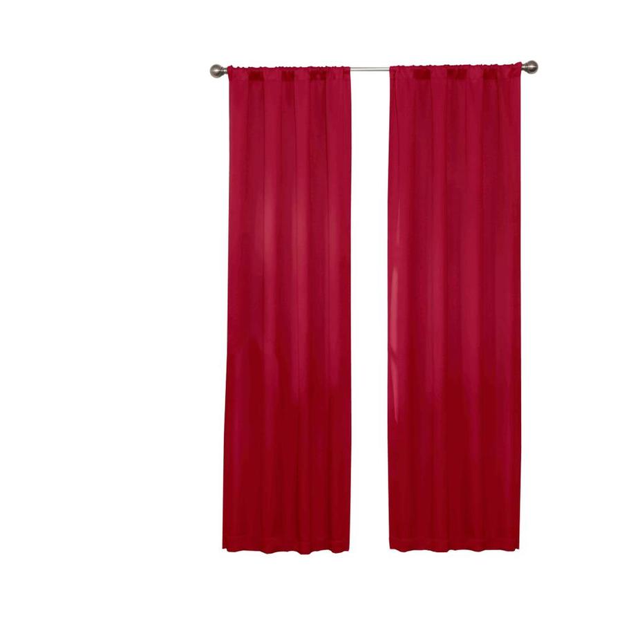 Eclipse 84-in Chili Polyester Blackout Rod Pocket Single Curtain Panel