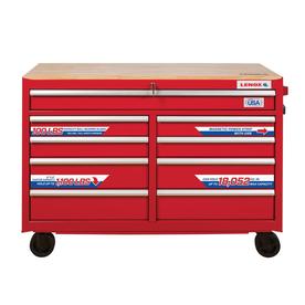 LENOX 52-in W x 37.5-in H 9-Drawer Ball-bearing Steel Tool Chest (Red)