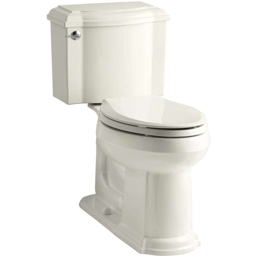 KOHLER Devonshire 1.28-GPF Biscuit WaterSense Elongated Chair Height 2 ...