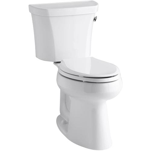 KOHLER Highline White WaterSense Elongated Comfort Height 2-Piece ...