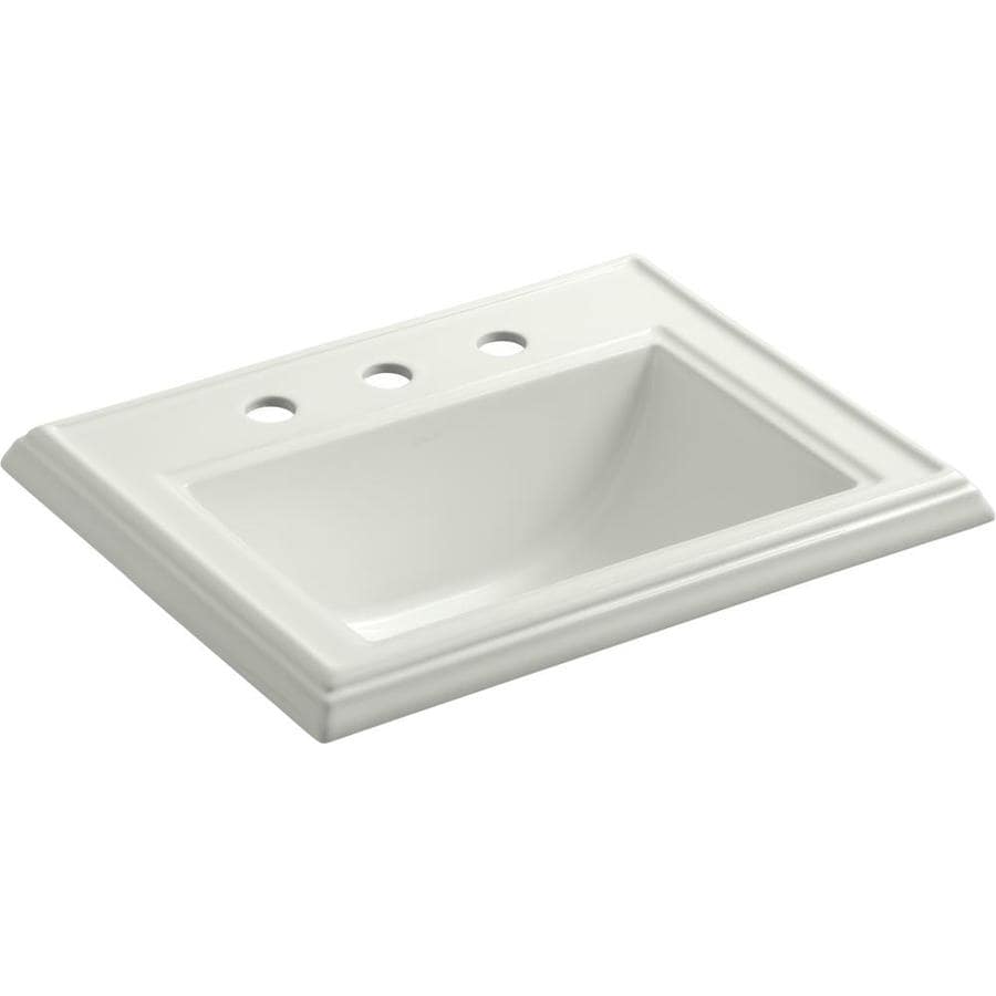 KOHLER Memoirs Dune Drop-In Rectangular Bathroom Sink with Overflow Drain