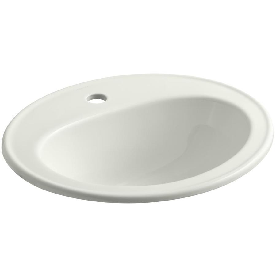 KOHLER Pennington Dune DropIn Oval Bathroom Sink with Overflow Drain