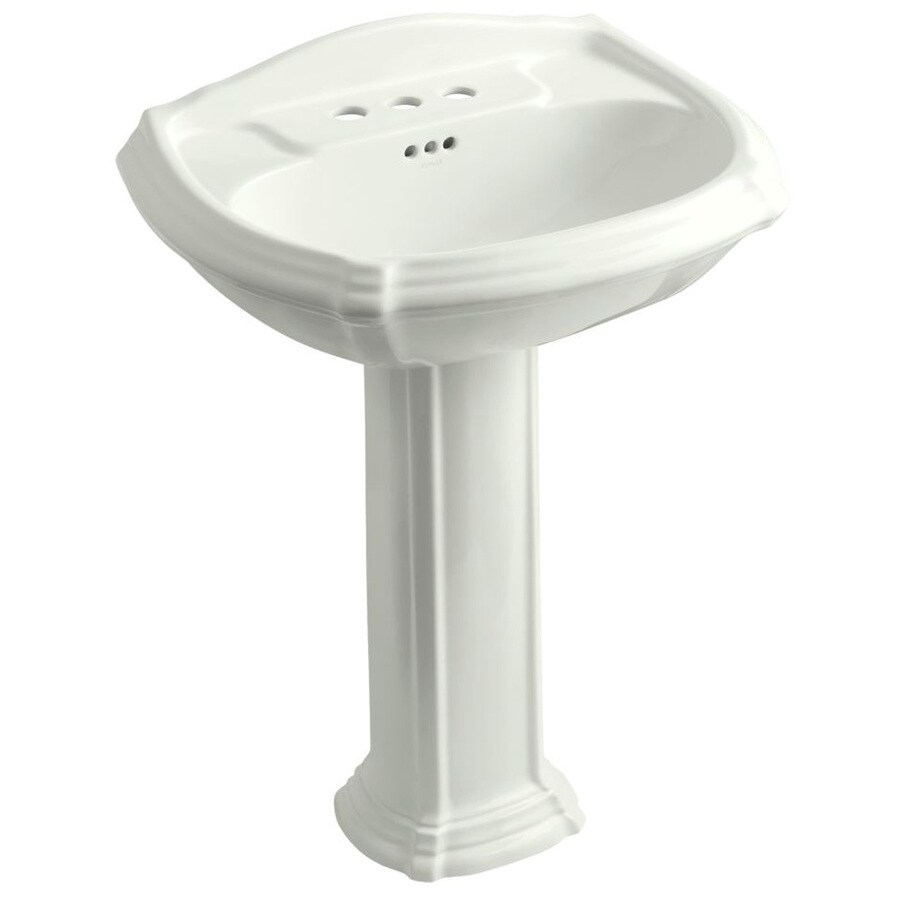 ... Portrait 36.5-in H Dune Vitreous China Pedestal Sink at Lowes.com