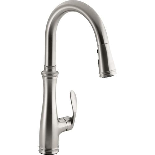 KOHLER Bellera Vibrant Stainless 1-Handle Deck Mount Pull-Down Handle ...