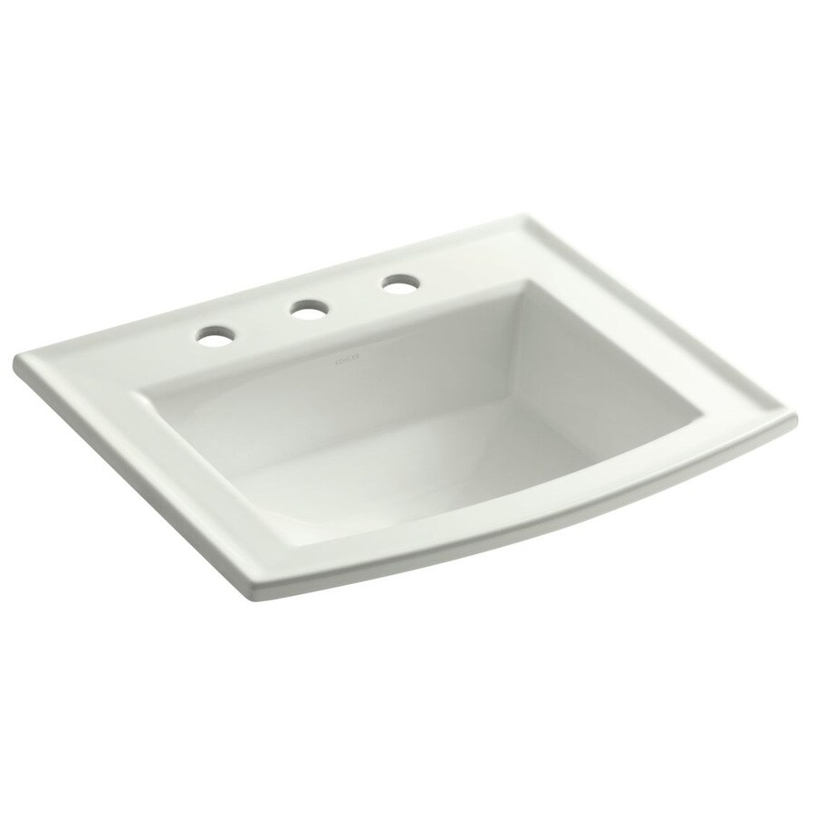 KOHLER Archer Dune DropIn Rectangular Bathroom Sink with Overflow Drain at