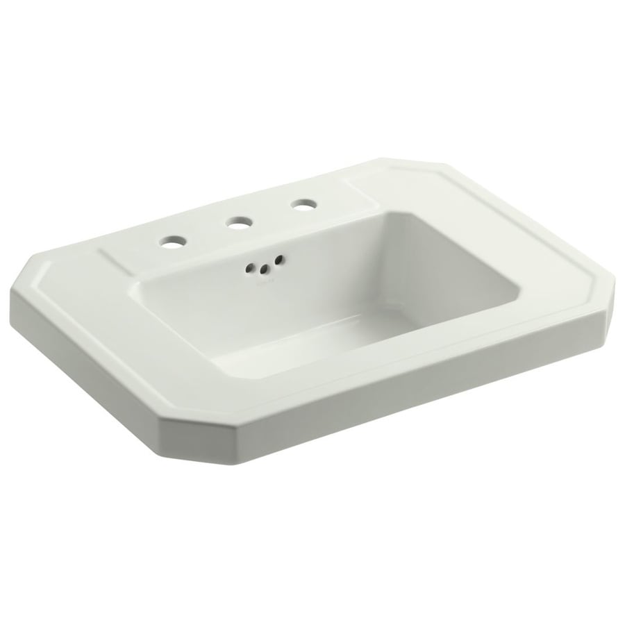 KOHLER Kathryn 27-in L x 20-in W Dune Fire Clay Rectangular Pedestal ...