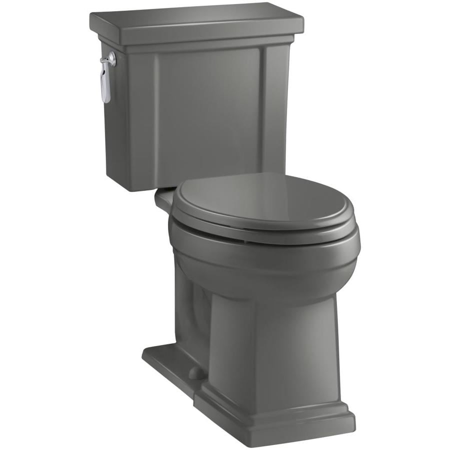 KOHLER Tresham Thunder Grey WaterSense Labeled Elongated Chair Height 2 ...