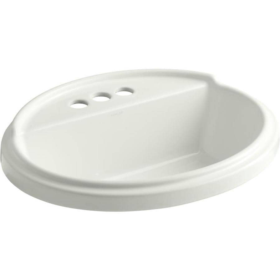 KOHLER Tresham Dune DropIn Oval Bathroom Sink with Overflow Drain at