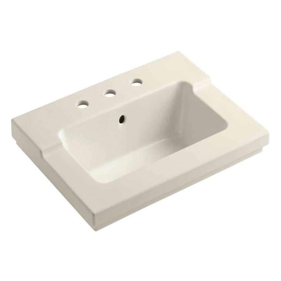 KOHLER Tresham 19.0625in Almond Vitreous China Bathroom Vanity Top at