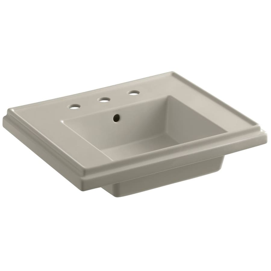 KOHLER Treshman 24in L x 19.5in W Sandbar Fire Clay Square Pedestal