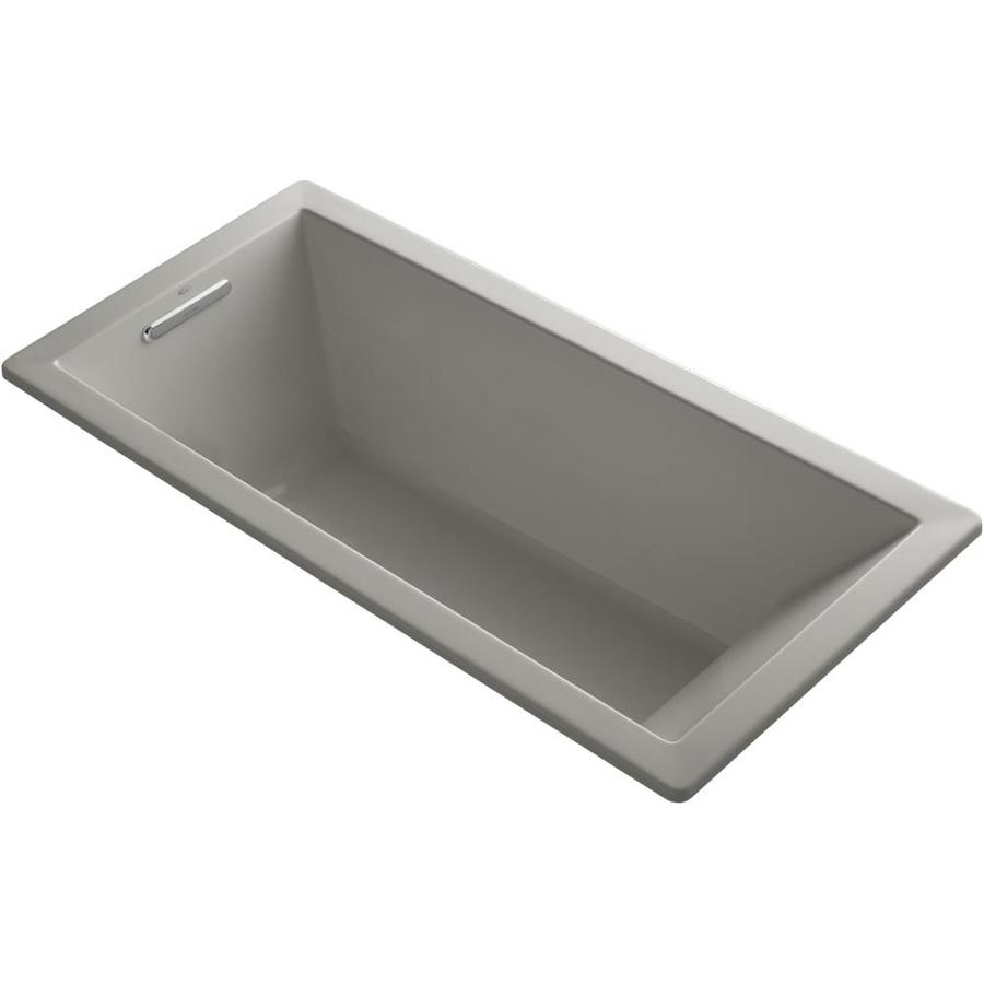 KOHLER Underscore Rectangle 66-in Cashmere Acrylic Rectangular Left ...