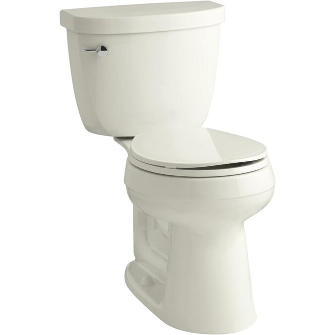 KOHLER Cimarron Biscuit Round Comfort Height 2-Piece Toilet 12-in Rough