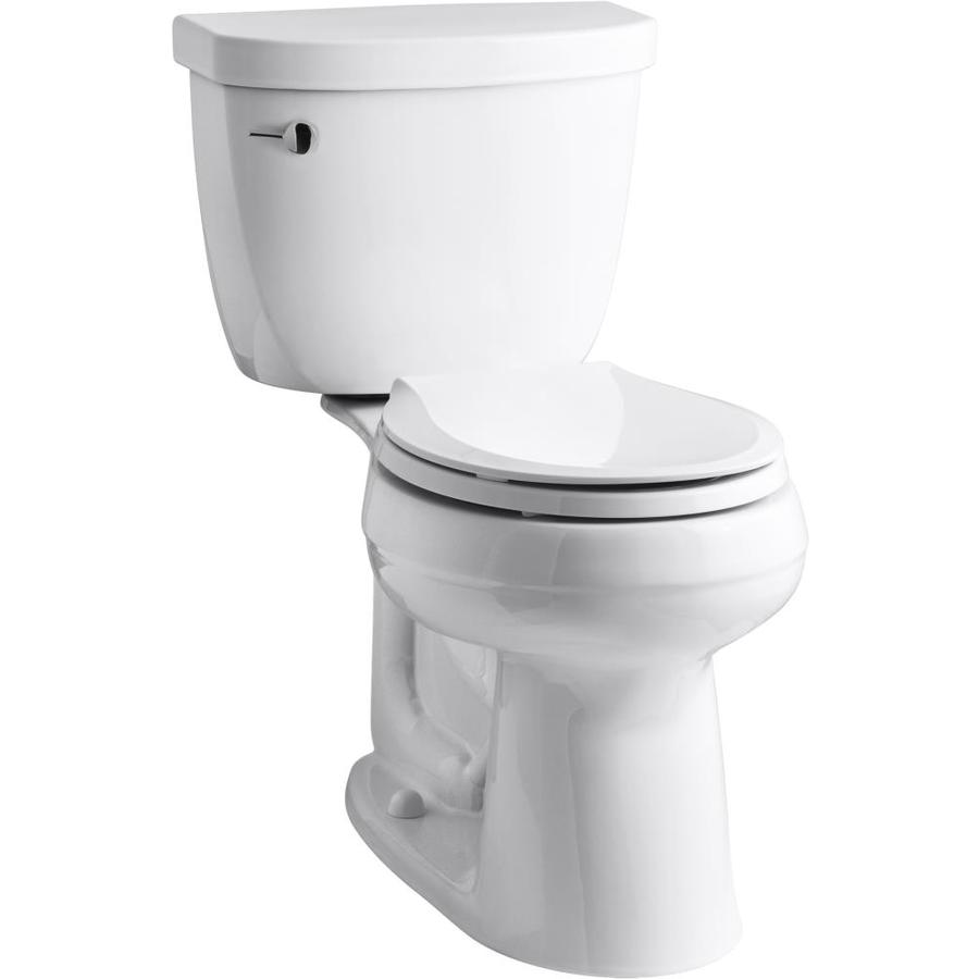 KOHLER Cimarron White WaterSense Labeled Round Comfort Height 2-Piece ...