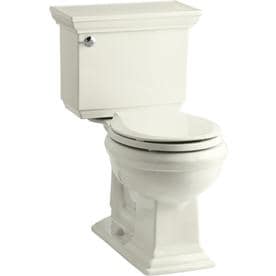 KOHLER Memoirs Biscuit WaterSense Labeled  Round Comfort Height 2-Piece Toilet 12-in Rough-In Size