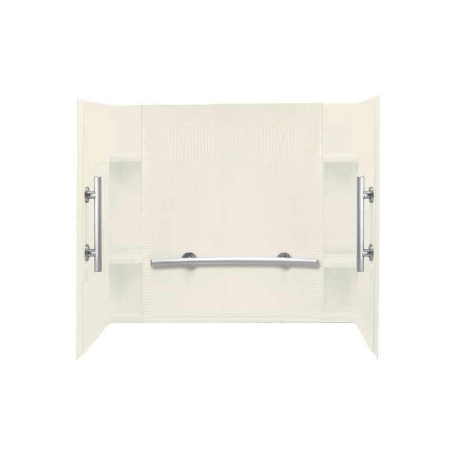 Sterling Accord Biscuit Shower Wall Surround Side And Back Wall Kit Common 60 In X 36 In Actual 55 25 In X 60 In X 36 In In The Bathtub Walls Surrounds Department At Lowes Com