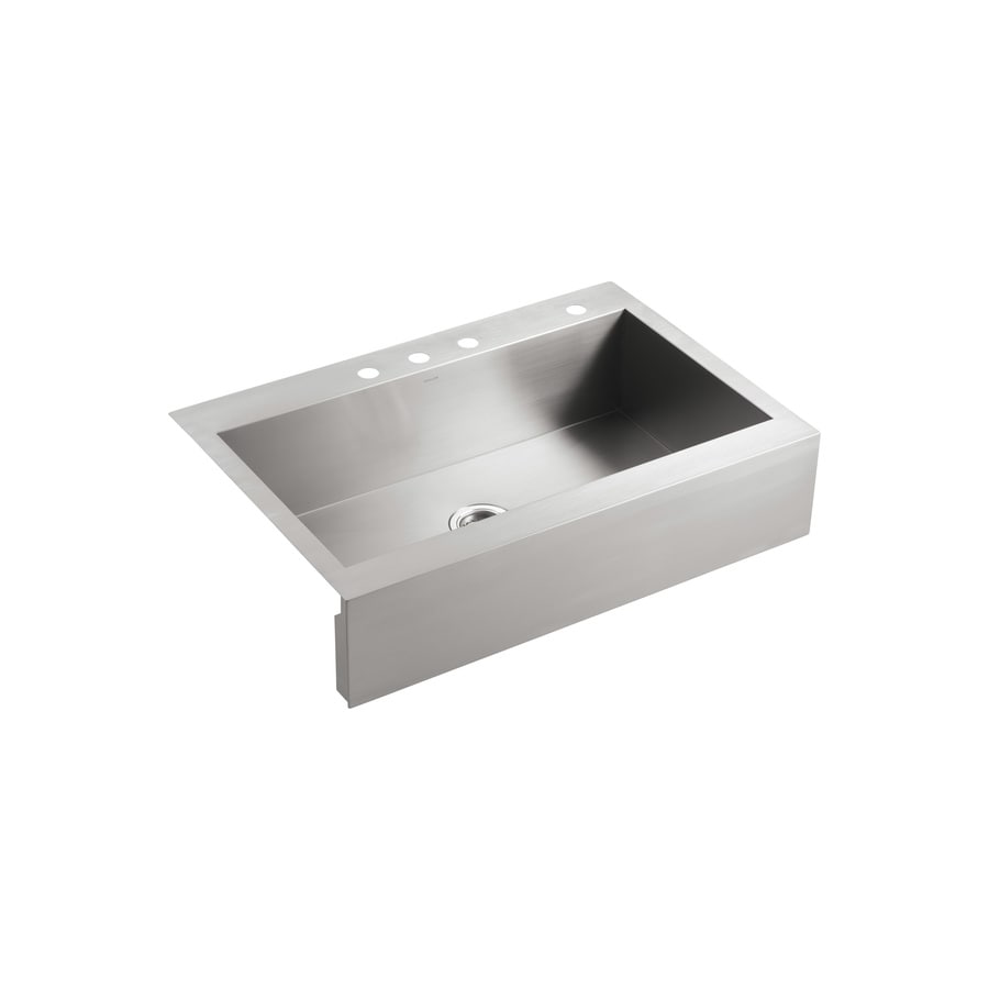 Kohler Vault 35 75 In X 24 3125 In Stainless Steel Single