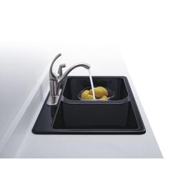 Kohler Deerfield 33 In X 22 Black Double Basin Cast Iron Drop Kohler Deerfield 33 In X 22 Black Double Basin Cast Iron Drop 5 Hole Commercial Residential Kitchen Sink
