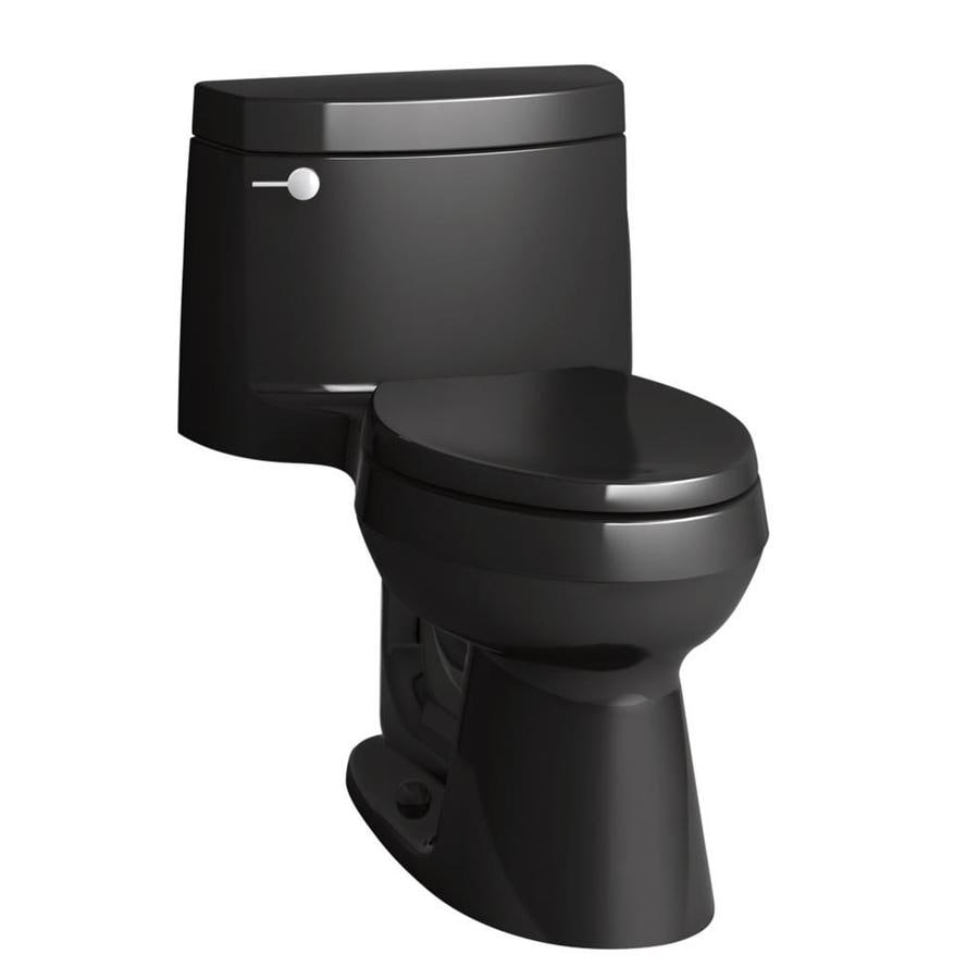 KOHLER Cimarron Black WaterSense Labeled Elongated Chair Height 1-Piece ...