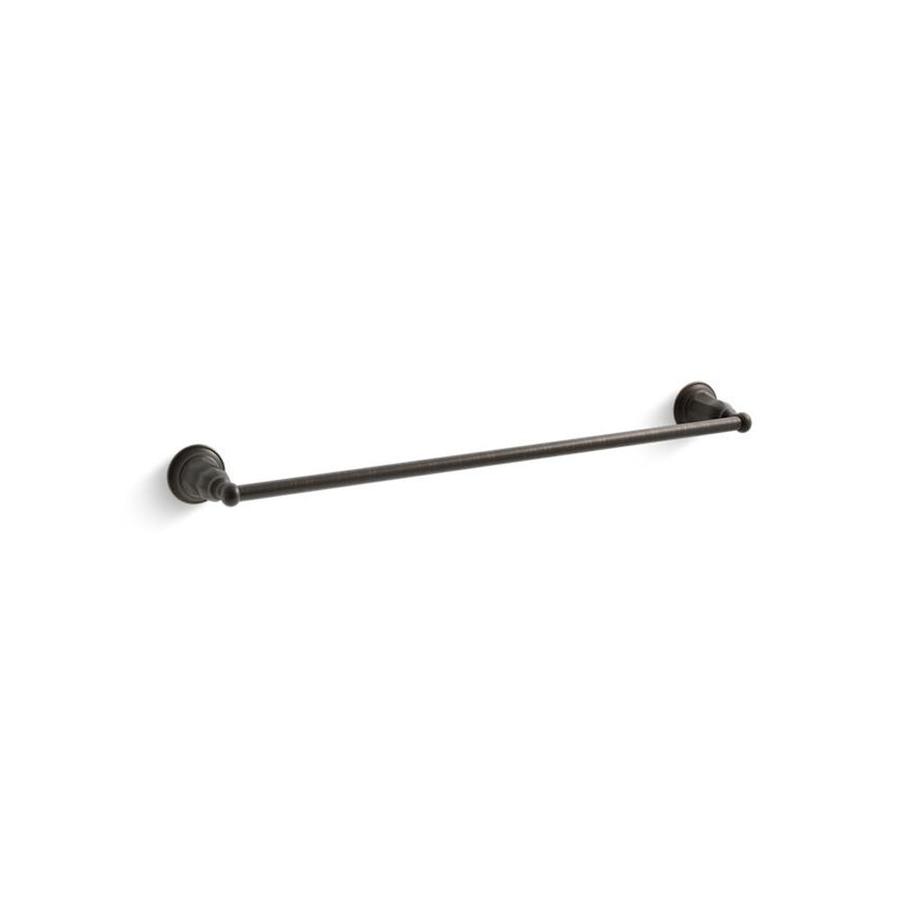 KOHLER Kelston 24in OilRubbed Bronze Wall Mount Single Towel Bar in