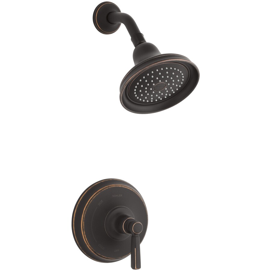 Shop Kohler Bancroft Oil Rubbed Bronze 1 Handle Shower Faucet Trim Kit With Single Function 7849