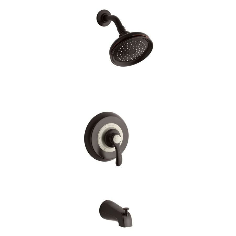 KOHLER Fairfax Oil-Rubbed Bronze 1-Handle Bathtub and Shower Faucet ...