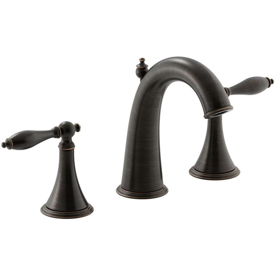 KOHLER Finial Oil-Rubbed Bronze 2-handle Widespread ...