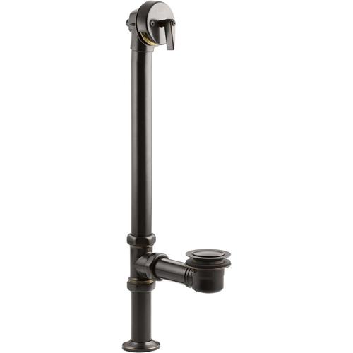 KOHLER 1.5in OilRubbed Bronze Triplever Drain with Brass Pipe in the