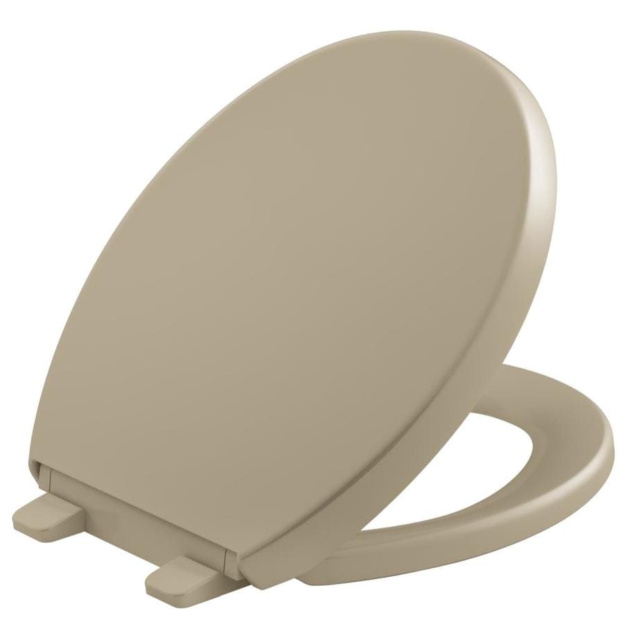 KOHLER Grip-Tight Reveal Q6 Plastic Mexican Sand Soft Close Toilet Seat ...