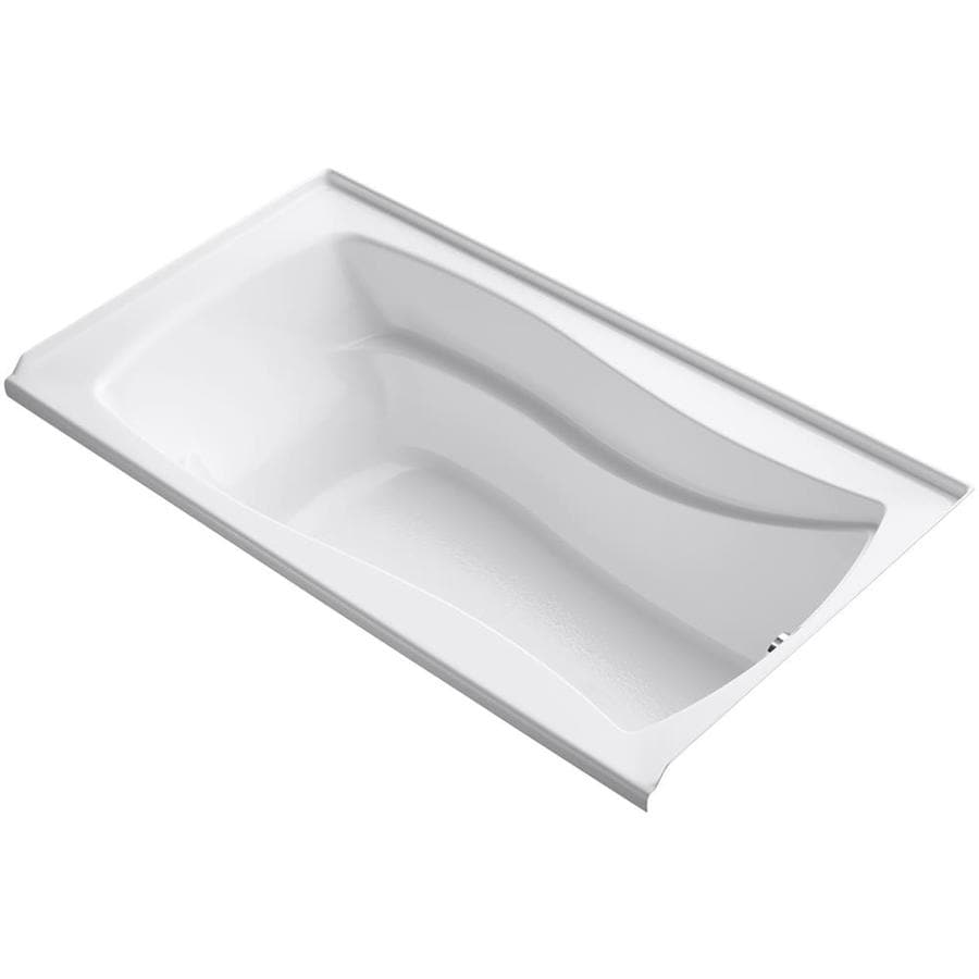 KOHLER Mariposa 66in White Acrylic Hourglass In Rectangle RightHand