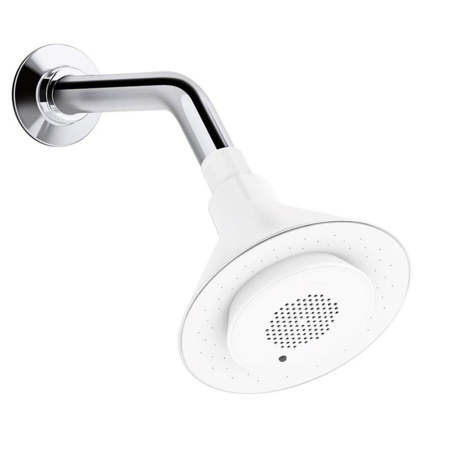 Kohler Moxie White 1 Spray Shower Head 2 5 Gpm 9 5 Lpm In The Shower Heads Department At Lowes Com