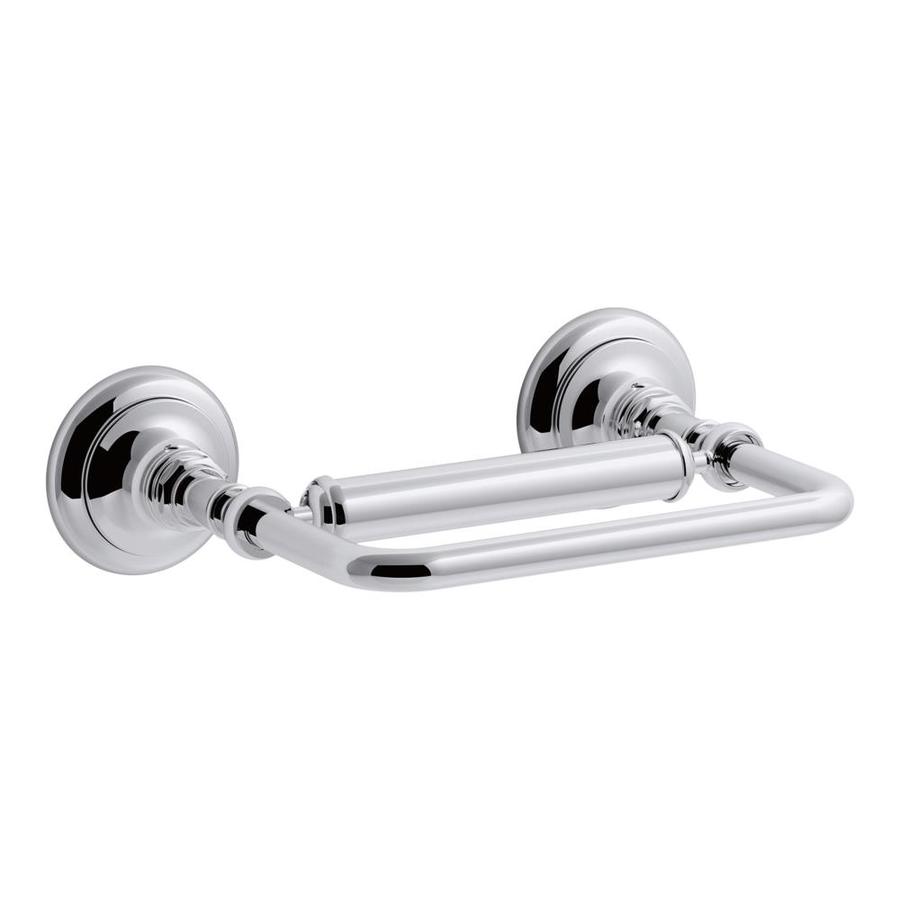 KOHLER Artifacts Polished Chrome Recessed Pivot Toilet Paper Holder in