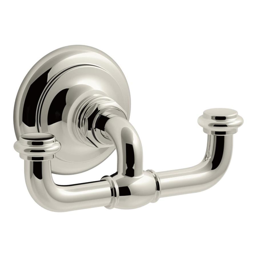 KOHLER Artifacts Double Hook Vibrant Polished Nickel Towel Hook in the