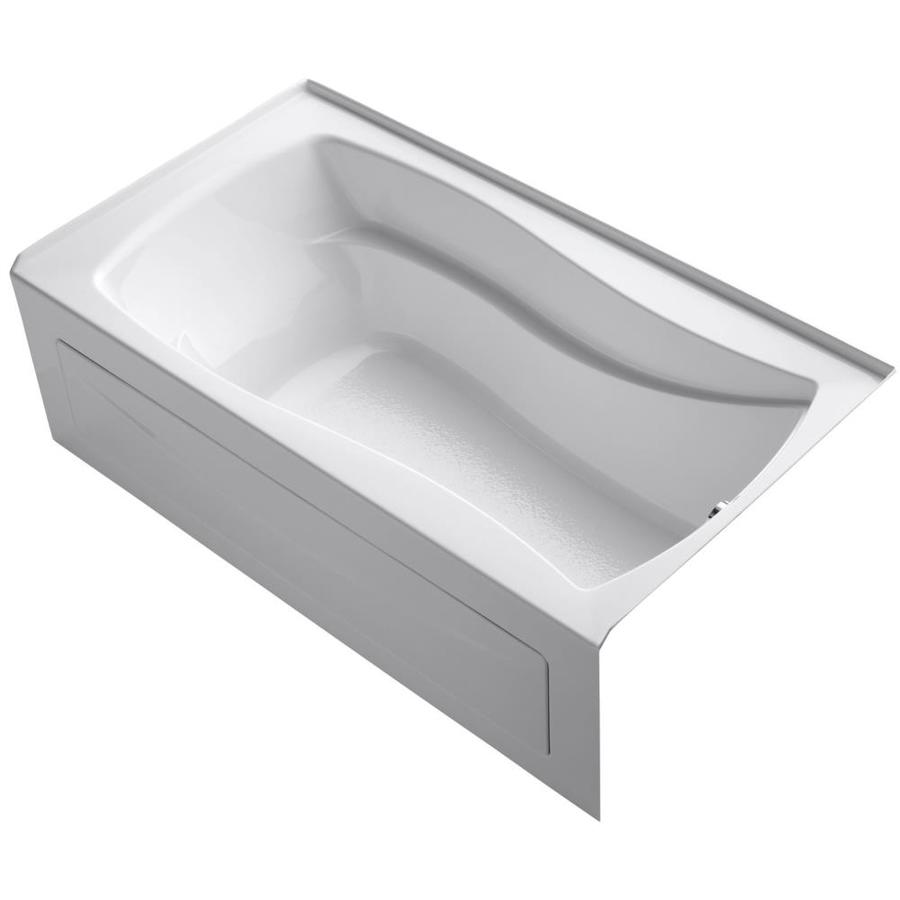 KOHLER Mariposa 66in White Acrylic Hourglass In Rectangle RightHand
