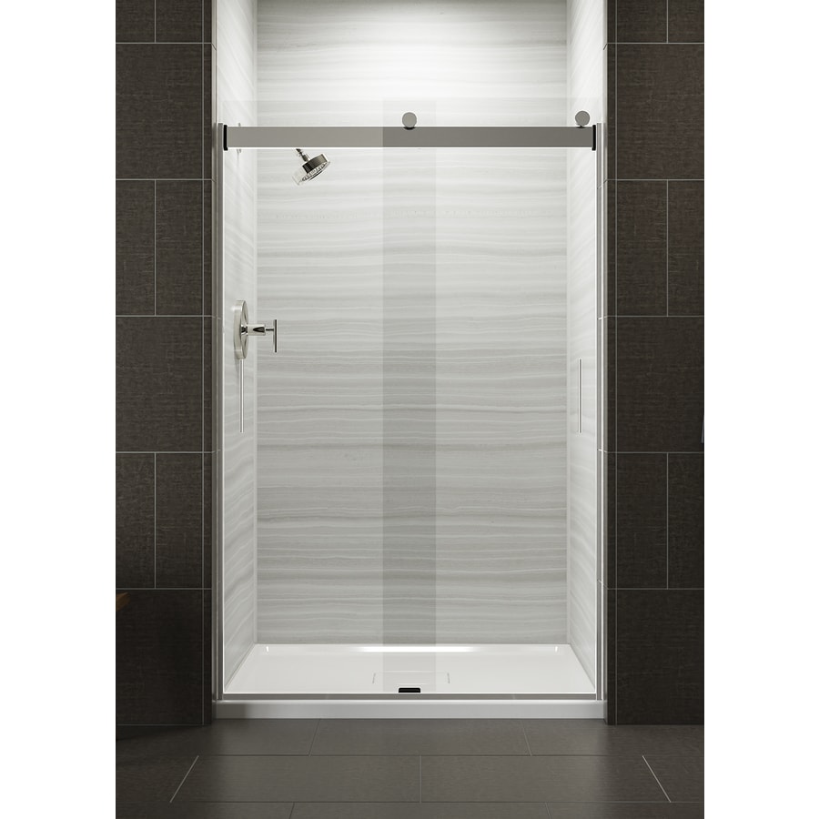 Levity 44 625 In To 47 625 In W Frameless Bypass Sliding Bright Silver Shower Door