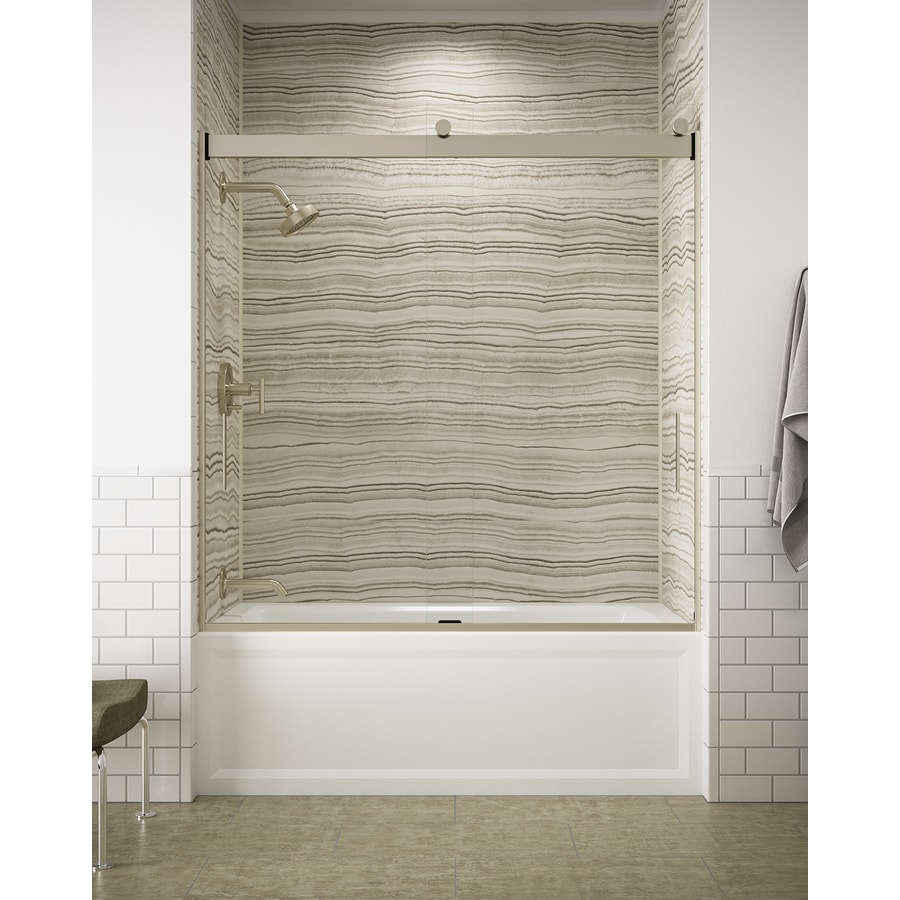 KOHLER Levity 62in H x 56.625in to 59.625in W Frameless Sliding