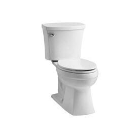 KOHLER Elliston Complete Solution White WaterSense Elongated Chair Height 2-Piece Toilet 12-in Rough-In Size