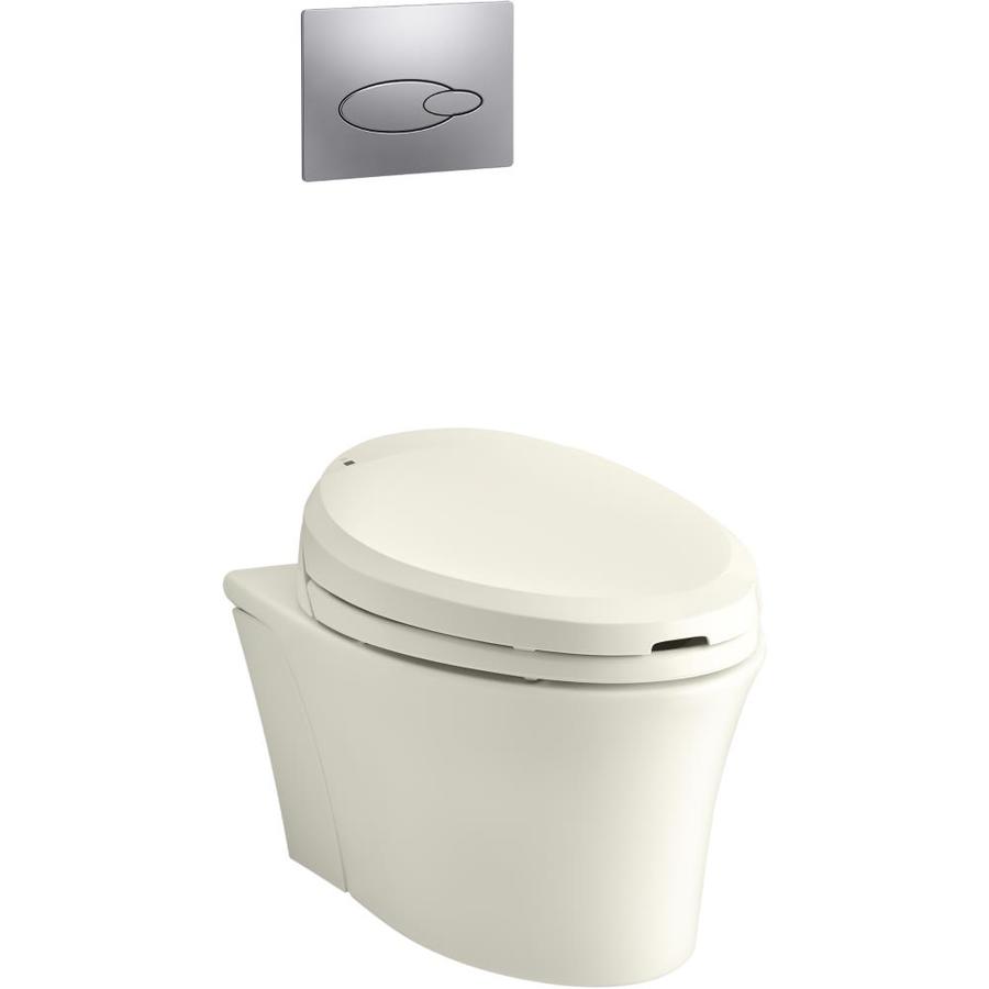 Kohler Veil Biscuit Compact Elongated Wall Hung Toilet Bowl Kohler Veil Biscuit Compact Elongated Wall Hung Toilet Bowl