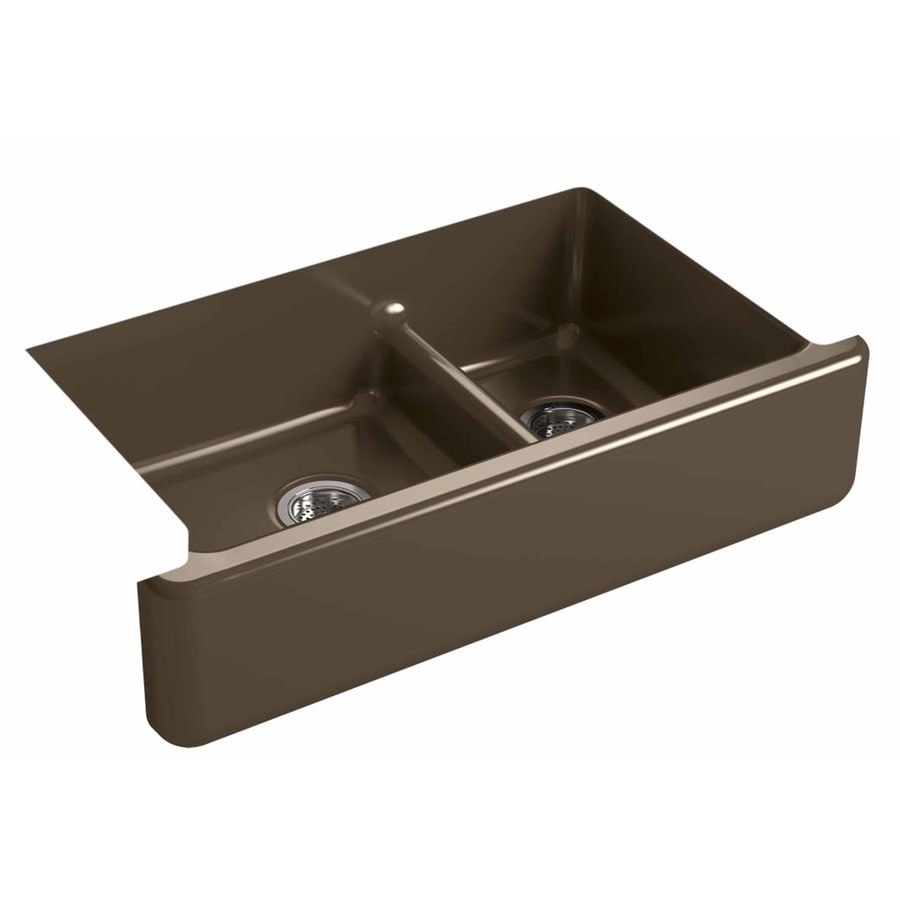 cast iron apron kitchen sinks kohler whitehaven 215625in 356875in suede doublebasin cast iron apron shop cast iron apron kitchen sinks kohler whitehaven 215625in 356875in suede doublebasin cast iron apron shop