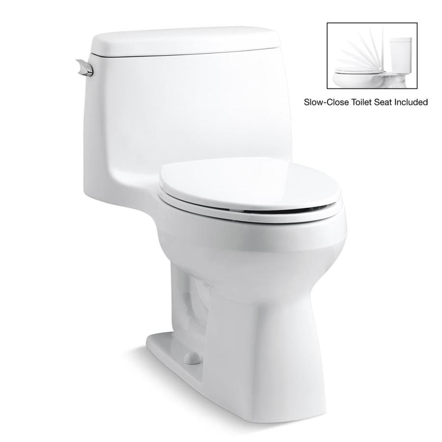 KOHLER Santa Rosa White WaterSense Labeled  Elongated Chair Height 1-piece Toilet 12-in Rough-In Size