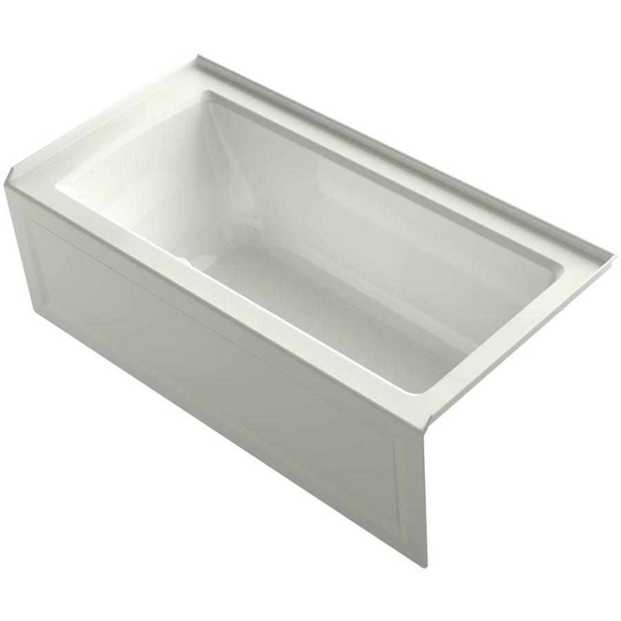 KOHLER Underscore 60in Dune Acrylic Rectangular LeftHand Drain Alcove