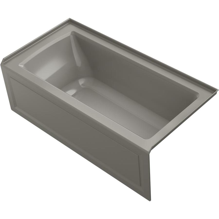 KOHLER Archer 60in Cashmere Acrylic Rectangular RightHand Drain