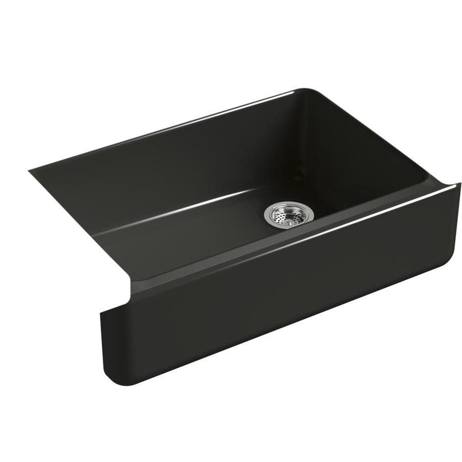 Kohler Whitehaven 26 In X 35 5 In Caviar Single Basin