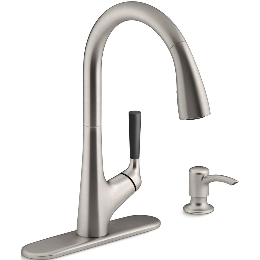 KOHLER Malleco Vibrant Stainless 1-handle Deck Mount Pull-down Touch